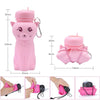 Cute Cartoon Foldable Sports Water Bottle, Color: Kitten (Pink)