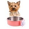 Large Hanging Pet Bowl, Stainless Steel, Dogs & Cats