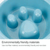 Slow Feed Cat Bowl, Blue, Non-Slip, Stainless Steel, Anti-Choke