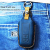 For Toyota Car Cowhide Leather Key Protective Cover Key Case, Two Keys Version (Black)