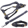 Heavy Duty Denim Dog Leash, Collar & Chest Strap Set, XL (Black)