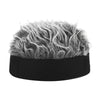Wig Landlord Hat Retro Street Sailor Hat Skullcap without Eaves, Size: M (56-58cm)(Black + Gray)