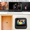 2.4" Smart Peephole Camera, 2MP HD, Motion Detection, 35-110mm Doors (Black)