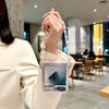 For Samsung Galaxy Z Flip6 Three Parts Pearlescent Shell Texture Phone Case with Bracelet(White)