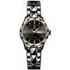 BINBOND B5552 Luminous Multifunctional Business Calendar Quartz Watch(Female-Black Steel-Black)
