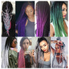 Fashion Color Gradient Individual Braid Wigs Chemical Fiber Big Braids, Length: 60cm(28Black+Pink+Lake Blue)