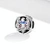 S925 Sterling Silver Bald Eagle Beads DIY Bracelet Necklace Accessories