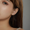 S925 Sterling Silver Simple Style Zircon Women Earrings