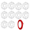 10pcs Clear Acrylic Christmas Decoration Hangers DIY Blank Xmas Tree Ornament With Rope, Style: Snowflake