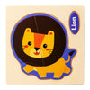 10 PCS Children Educational Animal Three-Dimensional Wooden Puzzle Toy(Lion)