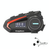 KUQIBAO Motorcycle Helmet Waterproof Bluetooth Headset With Screen(Hard Microphone)