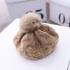 C0064 Hemp Pattern Children Knitted Beret Woolen Cap Autumn And Winter Warm Children Hat, Size: One Size(Brown)