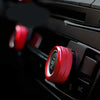 3 PCS Car Metal Air Conditioner Knob Case for BMW X1 / X2 / GT (Red)
