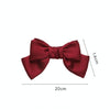 5 PCS Satin Bow Hairpin Back Head Hair Accessories, Colour: Wine Red