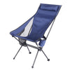Outdoor Camping Aluminum Alloy Portable Folding Beach Chair, Colour: With Pocket (Blue Gray)