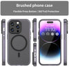 For iPhone 14 Pro Max MagSafe Frosted Translucent TPU + PC Full Coverage Phone Case(Black)