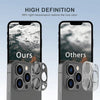 For iPhone 15 Pro / 15 Pro Max ENKAY Aluminium Alloy Tempered Glass Lens Cover Film(Silver)