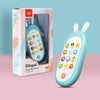Beiens Early Childhood Education Puzzle Bilingual Phone Baby Bite Music Mobile Phone Toy(Blue)