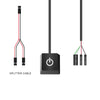 Desktop Computer Mobile Switch Computer Extension Cable Start Button, Color: White Case Colorful Light 2m Cable