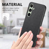 For Samsung Galaxy S24 FE 5G Twill Fabric Leather Skin Back Phone Case(Black)