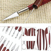 11 PCS/Set Pottery Wooden Rod Carving Scraper Clay Aid