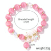 S2204-5 Pink Opal Crystal Beaded Bracelet Ladies Natural Crystal Bracelet
