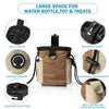 Canvas Dog Treat Training Pouch with Bowl - Brown
