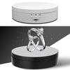 13.8cm USB Charging Smart 360 Degree Rotating Turntable Display Stand Video Shooting Props Turntable for Photography, Load 3kg(White)