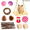 11 Pcs Small Pet Toys | Wood Chew Toys Hamster Rabbit Guinea Pig Parrot