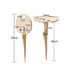 Wooden Lawn Folding Wine Table Outdoor Picnic Inserted Wine Rack Diameter 24cm