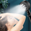 Pressurized Shower Water Heater Handheld Multifunction 6-speed Nozzle, Color: Black