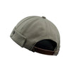 A36 Cartoon Coconut Tree Pattern Retro Hip Hop Without Eaves Sailor Hat Landlord Hat Skullcap, Size:One Size(Dark Green)