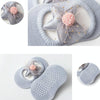 2 Pairs Baby Floor Socks Hollow Flower Spot Glue Non-Slip Children Socks, Toyan Socks: S 0-1 Years Old(Khaki)