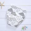Baby Cotton Washable Four-layer Gauze Diaper, Suitable Height:100 Yards(Black White Cloudy)