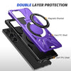 For Samsung Galaxy S25 Ultra 5G MagSafe Magnetic Shockproof Phone Case with Ring Holder(Purple)