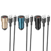 BOROFONE BZ19A Wisdom QC3.0 USB Port Fast Charging Car Charger with USB to Micro USB Cable(Gold)