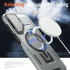 For Samsung Galaxy A15 Shield Frame Holder MagSafe Phone Case(Grey)