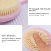 2 PCS Back Massage Bath Brush Nylon Brush Head Long Handle Bath Rubbing Brush(Pink)