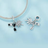 Holiday Style Camera Coconut Tree DIY Pendant S925 Sterling Silver Bracelet Accessories Beads