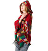 Autumn And Winter Horn Buckle Ethnic Style Hooded Cloak Shawl Bohemian Hooded Shawl, Size:135-175cm(B Style Brown)