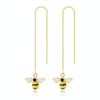 E2210-9 Bee Long Ear Wire Women Simple Earrings