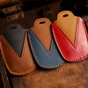 For Toyota Car Cowhide Leather Key Protective Cover Key Case, Two Keys Version(Brown)
