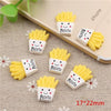 10 PCS French Fries Resin Children DIY Accessories, Size:1.7x2.2cm(Yellow)