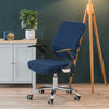 Universal Stretch Office Chair Cover, Size:Back Cover + Cushion Cover(Deep Blue)