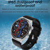 HDT MAX 1.60 inch Silver Dial Leather Band IP68 Waterproof Smart Watch Support Bluetooth Call(Brown)