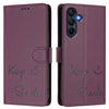For Samsung Galaxy A26 5G Smile Embossing RFID Leather Phone Case(Violet)