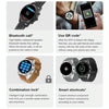 LOANIY DT70 Analog Digital Dual Display Smart Call Watch(Silver Steel)
