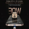 TOTUDESIGN HC-9 30W USB-A to Type-C GaN Fast Charger, Plug:UK Plug with Type-C to 8 Pin Cable(Gold)