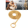 Gold Copper Dog Chain Collar - 40cm - Strong & Stylish
