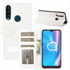 For Alcatel 1SE  2020 R64 Texture Single Horizontal Flip Protective Case with Holder & Card Slots & Wallet& Photo Frame(White)